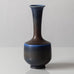 Berndt Friberg for Gustavsberg, Sweden, unique stoneware longnecked vase with dark blue glaze K2727