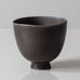 Berndt Friberg for Gustavsberg, Sweden, unique stoneware bowl with gray glaze K2915