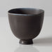 Berndt Friberg for Gustavsberg, Sweden, unique stoneware bowl with gray glaze K2915