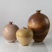 Group of vases with brown glaze by Berndt Friberg for Gustavsberg