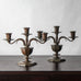 Sune Backstroms, Sweden, pair of bronze candlesticks J1122