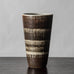 Hertha Bengtson for Rörstrand, stoneware vase with striated brown glaze J1131