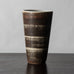 Hertha Bengtson for Rörstrand, stoneware vase with striated brown glaze J1131