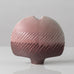 Karl Scheid, Germany, unique stoneware sculptural vase with pink and off white glaze K2794