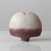 Karl Scheid, Germany, unique stoneware sculptural vase with pink and off white glaze K2794