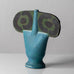 Walburga Külz, Germany, unique stoneware vase with blue and green glaze K2906