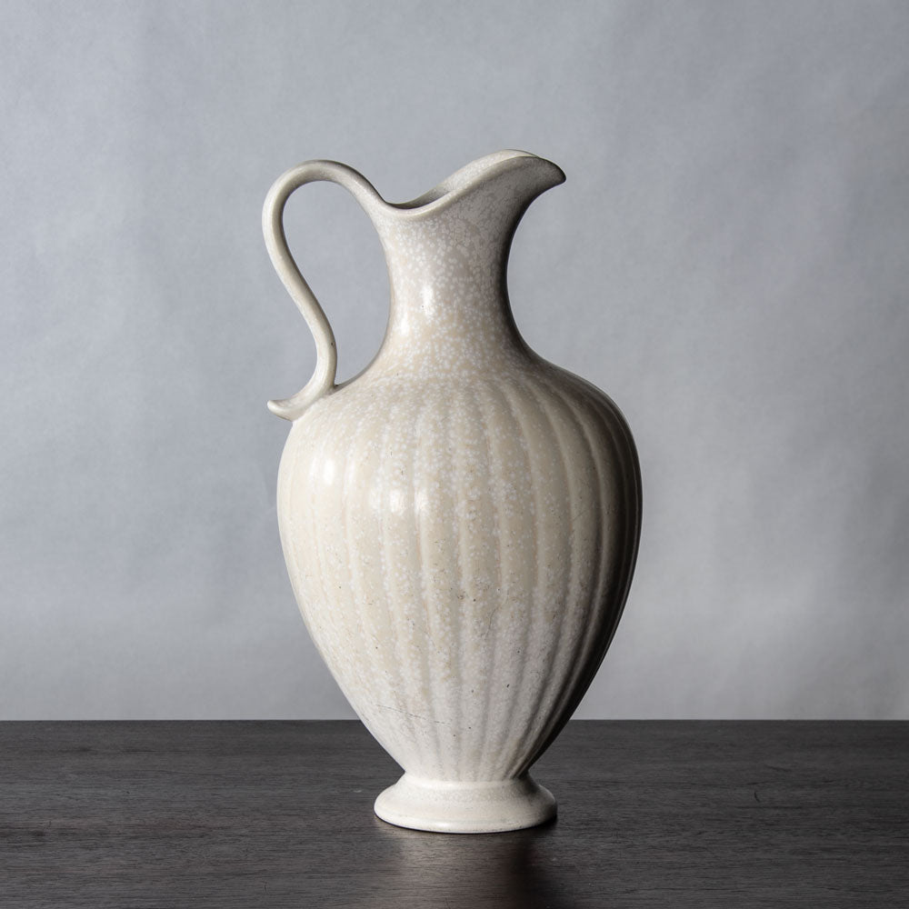 Gunnar Nylund for Rörstrand, large stoneware pitcher with white glaze J1133