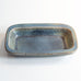 Carl Harry Stålhane for Rörstrand, Sweden, large rectangular dish with blue mottled matte glaze H1101