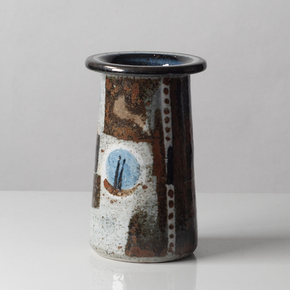 Rörstrand Drejar Gruppen vase with abstract illustration H1478