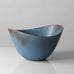 Gunnar Nylund for Rörstrand, Sweden, large ceramic elliptical bowl with blue and brown glaze K2529