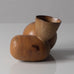 Beate Kuhn, Germany, sculptural lobed vessel with matte brown glaze K2890