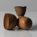 Beate Kuhn, Germany, sculptural lobed vessel with matte brown glaze K2890