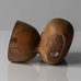 Beate Kuhn, Germany, sculptural lobed vessel with matte brown glaze K2890