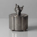 GAB Tenn, Sweden, pewter lidded jar with figure to lid L3055