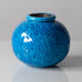 Gunnar Nylund for Rörstrand, Sweden, stoneware vase with glossy blue glaze K2233