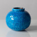 Gunnar Nylund for Rörstrand, Sweden, stoneware vase with glossy blue glaze K2233