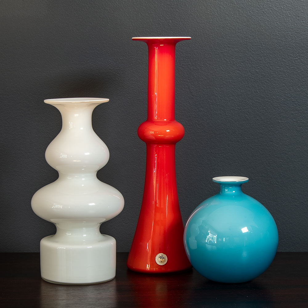 Group of Carnaby vases by Per Lutken for Holmegaard, Denmark