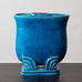 Gunnar Nylund for Rörstrand, Sweden, stoneware flower frog/vase with glossy blue glaze J1558