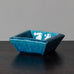 Gunnar Nylund for Rörstrand, Sweden, stoneware square bowl with glossy blue glaze J1611