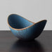 Gunnar Nylund for Rörstrand, ceramic elliptical bowl with blue and brown glaze K2655