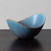 Gunnar Nylund for Rörstrand, ceramic elliptical bowl with blue and brown glaze K2655