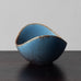 Gunnar Nylund for Rörstrand, ceramic elliptical bowl with blue and brown glaze K2655