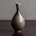 Berndt Friberg for Gustavsberg, Sweden, unique stoneware cabinet vase with gray haresfur glaze M4165