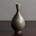 Berndt Friberg for Gustavsberg, Sweden, unique stoneware cabinet vase with gray haresfur glaze M4165