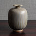 Berndt Friberg for Gustavsberg, Sweden, unique stoneware vase with gray patterned haresfur glaze M4039
