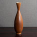 Berndt Friberg for Gustavsberg, Sweden, unique stoneware vase with golden brown haresfur glaze L3557