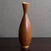 Berndt Friberg for Gustavsberg, Sweden, unique stoneware vase with golden brown haresfur glaze L3557