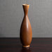 Berndt Friberg for Gustavsberg, Sweden, unique stoneware vase with golden brown haresfur glaze L3557