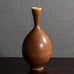 Berndt Friberg for Gustavsberg, Sweden, unique stoneware vase with golden brown haresfur glaze L3559
