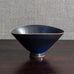 Berndt Friberg for Gustavsberg, Sweden, stoneware bowl with blue haresfur glaze M4166