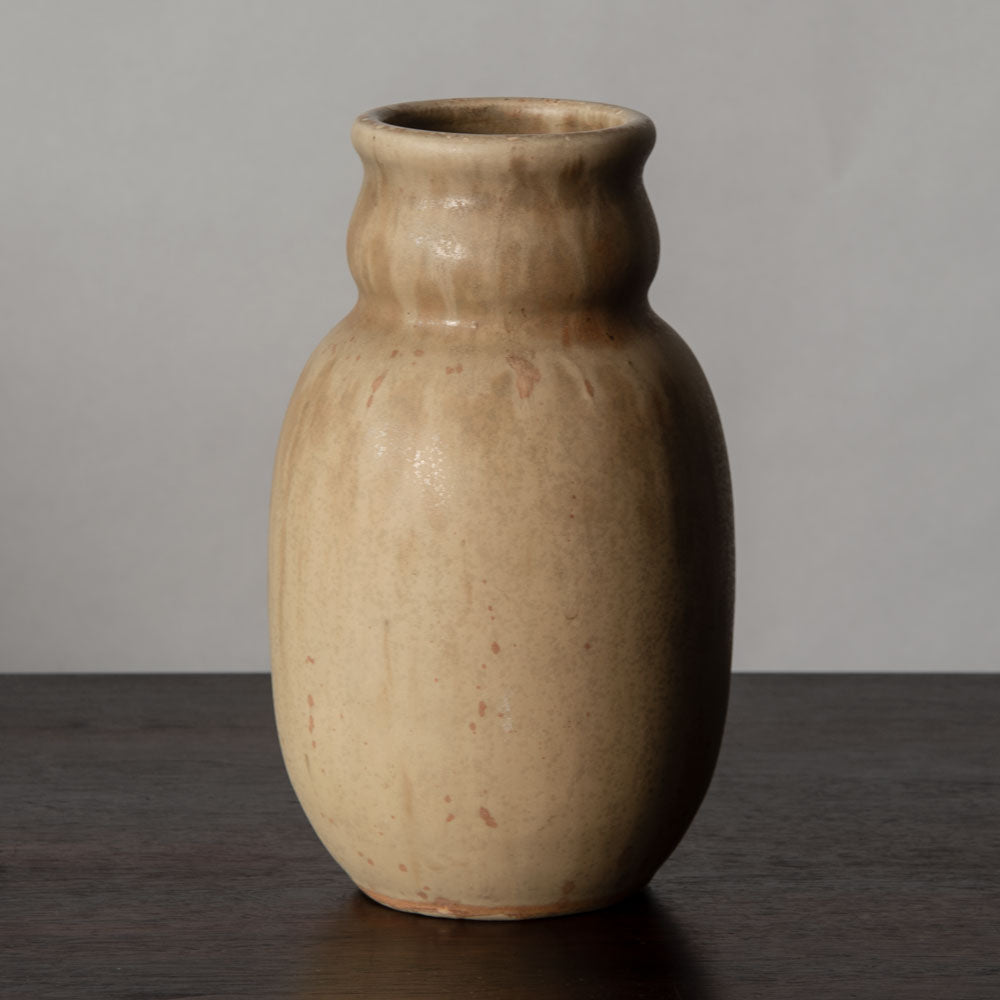 Patrick Nordstrom for Royal Copenhagen, stoneware vase with pale peach glaze J1013