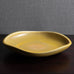 Berndt Friberg for Gustavsberg, Sweden, unique stoneware bowl with yellow haresfur glaze L3561