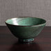 Svend Hammershoj for Kähler Keramik, Denmark, bowl with black and green glaze L3967