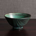 Svend Hammershoj for Kähler Keramik, Denmark, bowl with black and green glaze L3967