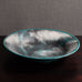 Svend Hammershoj for Kähler Keramik, Denmark, bowl with black, white and green glaze M4162