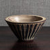 Wilhelm Kage for Gustavsberg, Sweden, "Farsta" bowl with red, black and brown glaze L3826