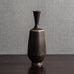 Berndt Friberg for Gustavsberg, Sweden, unique stoneware vase with dark brown haresfur glaze L3870