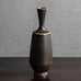 Berndt Friberg for Gustavsberg, Sweden, unique stoneware vase with dark brown haresfur glaze L3870
