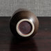 Berndt Friberg for Gustavsberg, Sweden, unique stoneware vase with dark brown haresfur glaze L3870