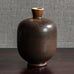 Berndt Friberg for Gustavsberg, Sweden, unique stoneware vase with dark brown haresfur glaze L3884