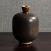 Berndt Friberg for Gustavsberg, Sweden, unique stoneware vase with dark brown haresfur glaze L3884