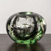 Edward Hald for Orrefors, Sweden, "Fish Graal" vase in clear glass with black and green internal illustration J1172