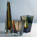 Group of yellow "Prisma" vases by Kaj Franck for Nuutäjarvi-Nottsjö