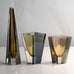 Group of yellow "Prisma" vases by Kaj Franck for Nuutäjarvi-Nottsjö