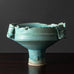 Colin Pearson, UK unique stoneware "Winged Form" bowl with pale blue glaze J1225