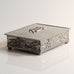 Swedish, decorated pewter box M4199